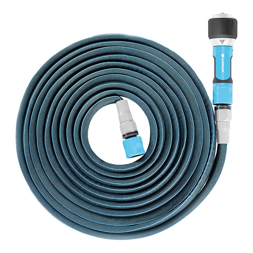 Kit mangueira extensÃ­vel zygzag 7,5 a 15 com conectores e agulheta multi ergo cellfast_0