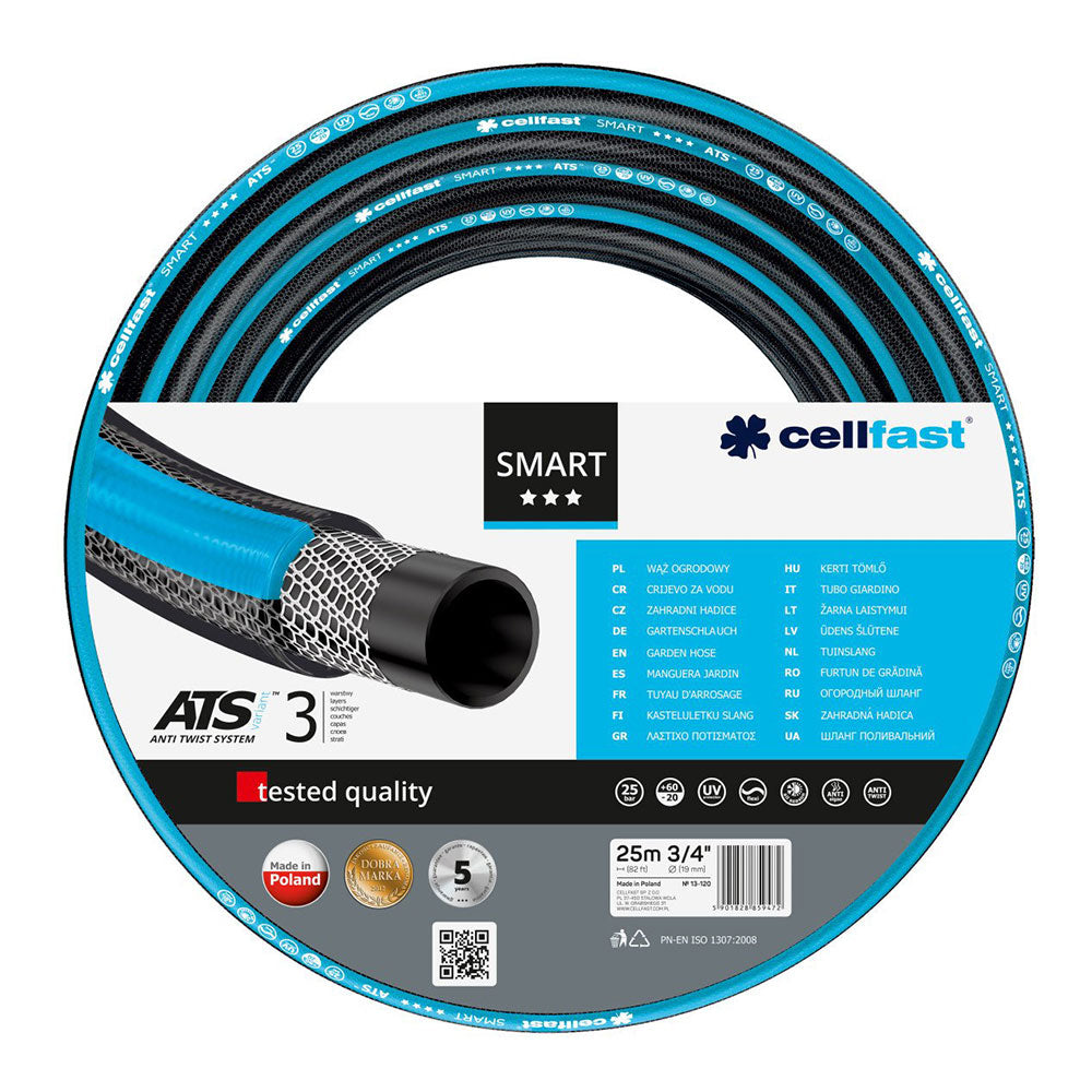 Mangueira para rega smart ats de 19mm x 25m cellfast_0