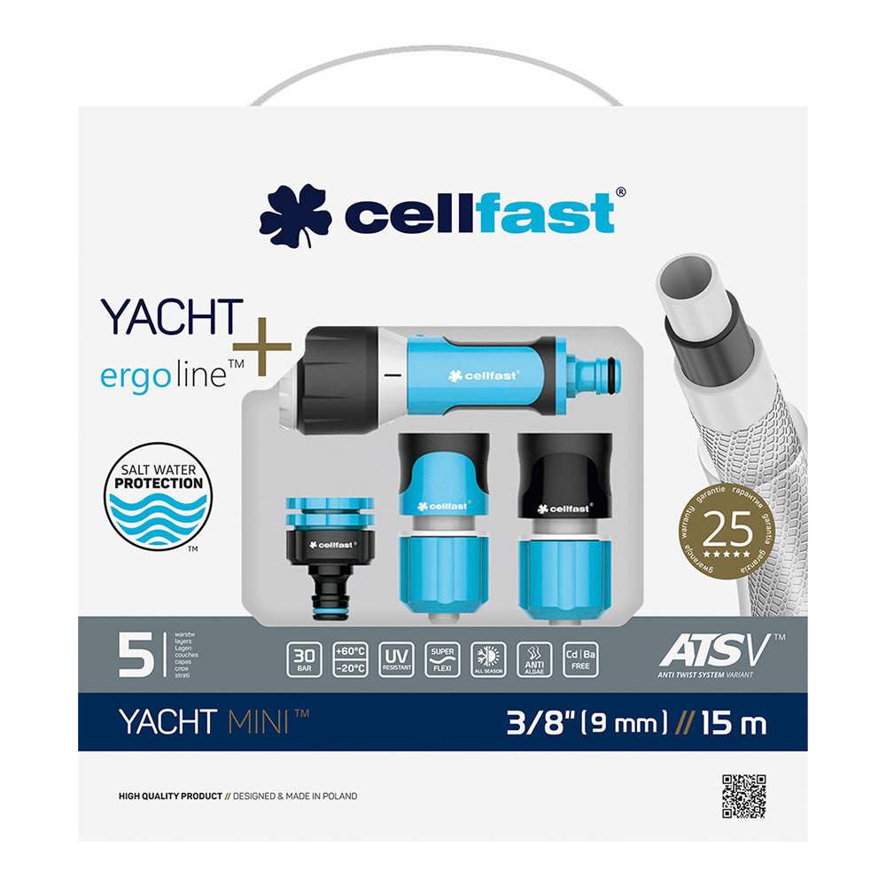 Kit de mangueira para rega yacht mini ats 9 mm x 15 m cellfast_0