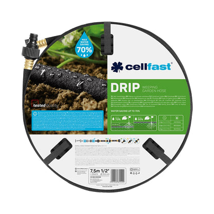 Kit mangueira porosa rega gota a gota 12,5mm x 7,5m cellfast_0