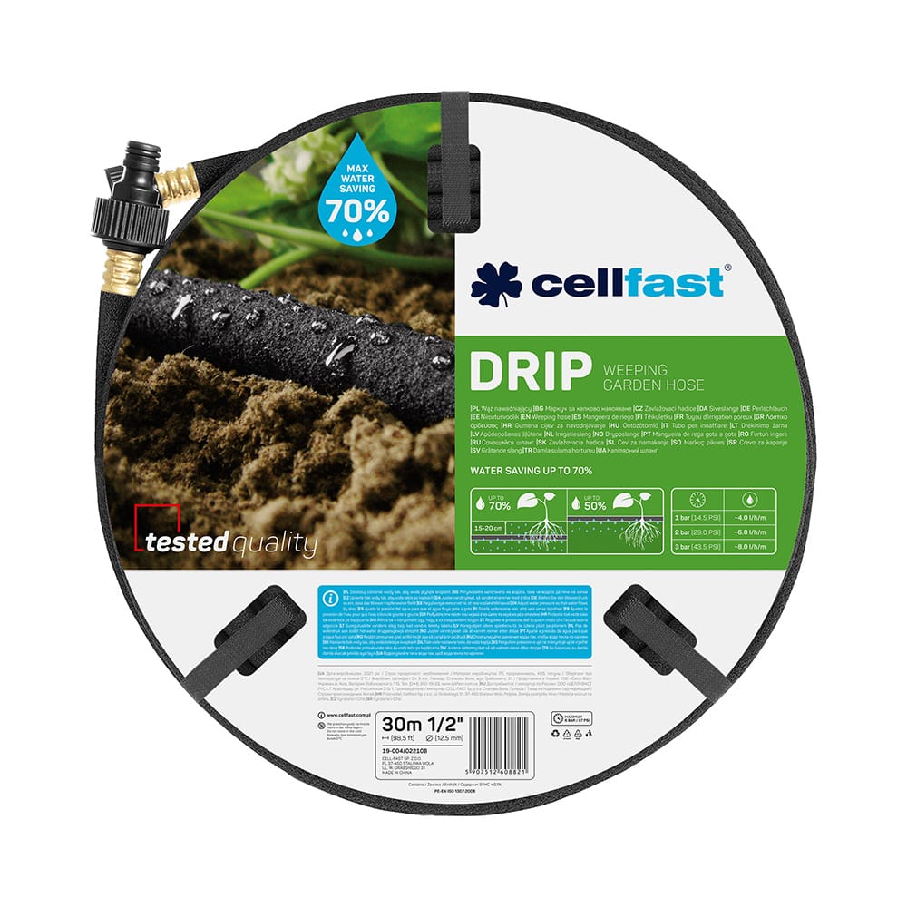 Kit mangueira porosa rega gota a gota 12,5mm x 30m cellfast_0