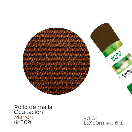 Rolo de malha de ocultaÃ§ao cor castanho 90g 1,5x50m_0