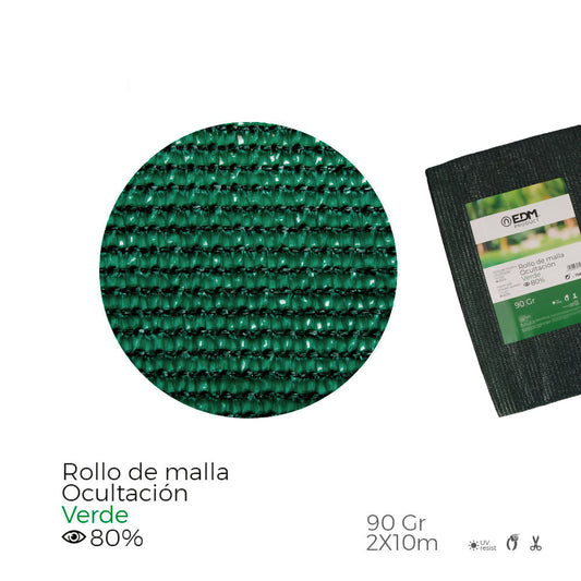 Malha de ocultaÃ§ao cor verde 90g 2x10m_0