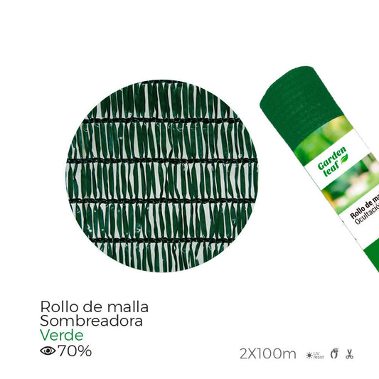 Rolo malha de ocultaÃ§Ã£o. cor verde 70% 2x100m_0