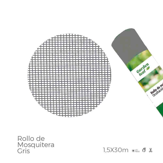 Rolo de rede mosquiteira cor cinza 1,50x30m_0