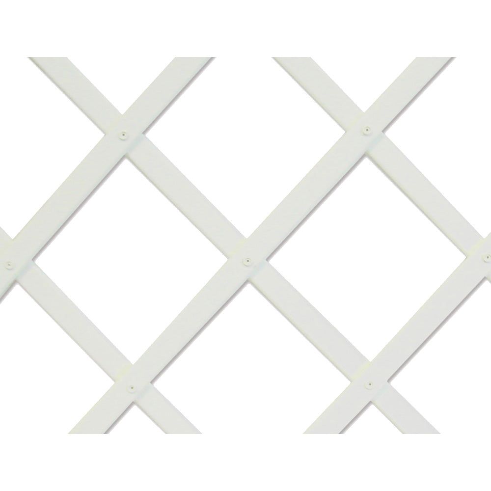 TreliÃ§a de plÃ¡stico 1x2m cor branco perfil de laminas 22x6mm_0