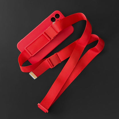 Rope case gel case with a lanyard chain handbag lanyard iPhone 11 Pro Max red_14