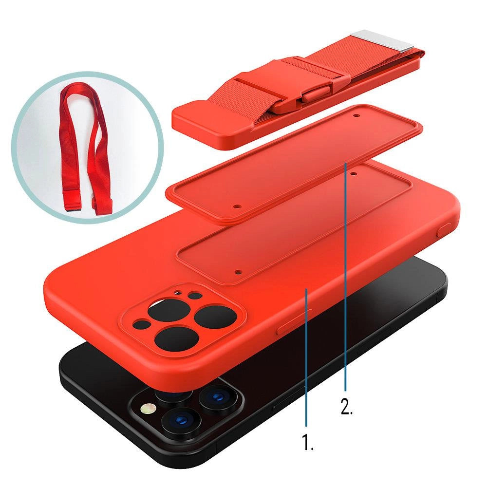 Rope case gel case with a lanyard chain handbag lanyard iPhone 11 Pro Max red_6