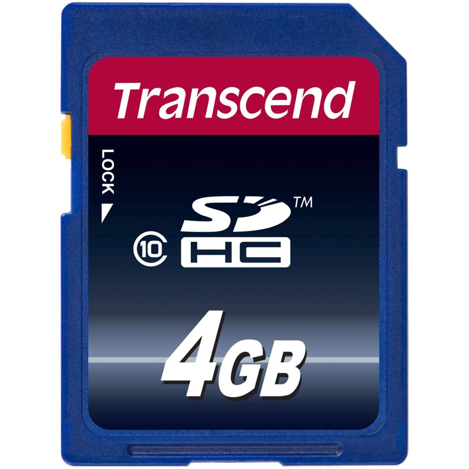 Cartão de Memória Transcend / 4GB Class 10 / TS4GSDHC10_1