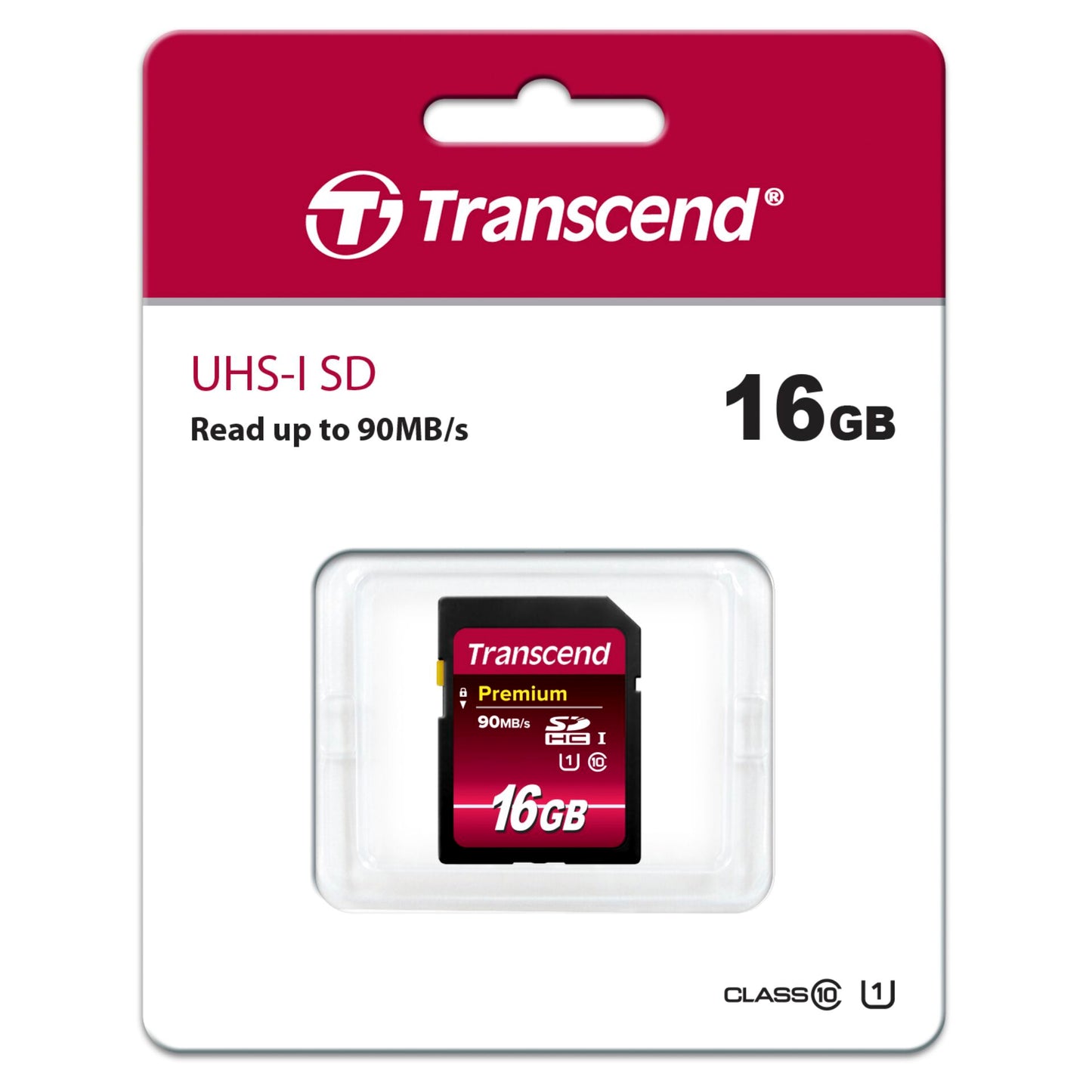 Cartão de Memória Transcend 16GB SDHC Class 10 UHS-I 300x TS16GSDU1_1
