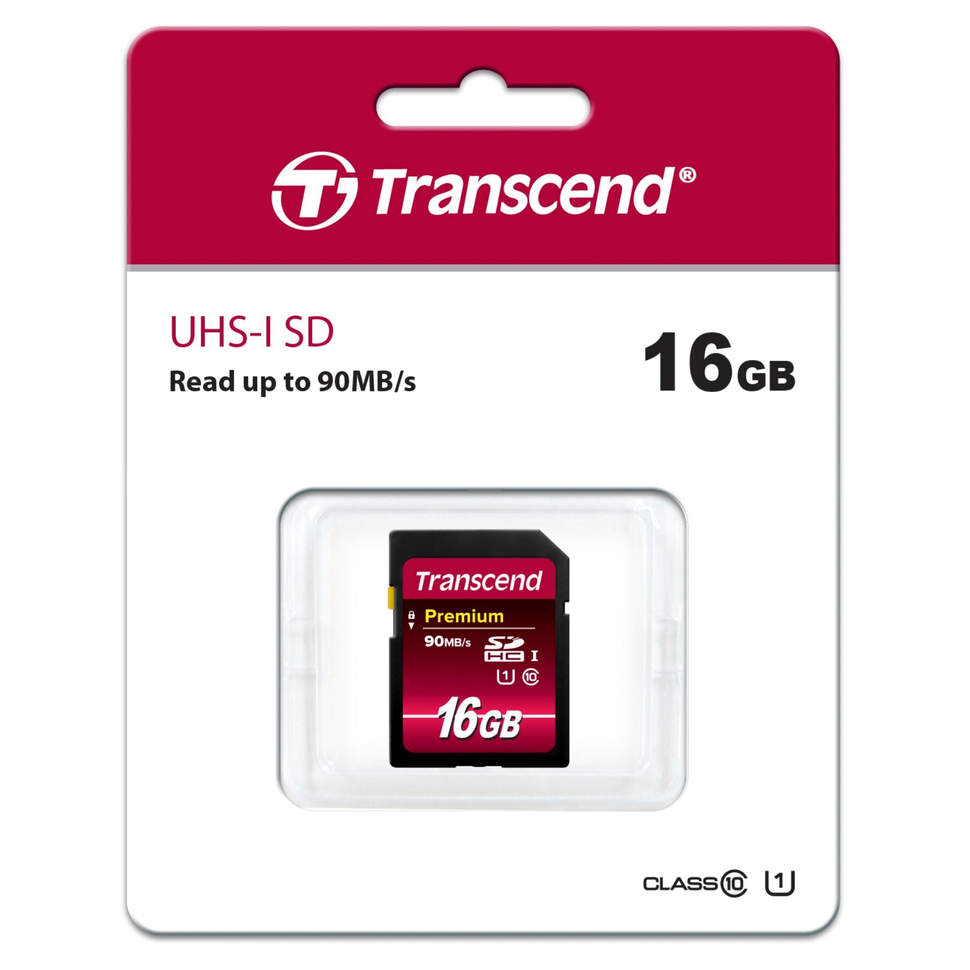 Cartão de Memória Transcend 16GB SDHC Class 10 UHS-I 300x TS16GSDU1_1