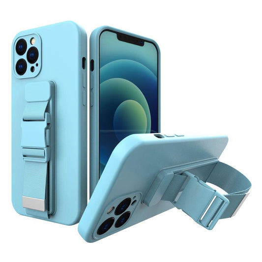 Rope case Gel Case with Chain Lanyard Handbag Lanyard Xiaomi Redmi Note 10 / Redmi Note 10S Blue_0