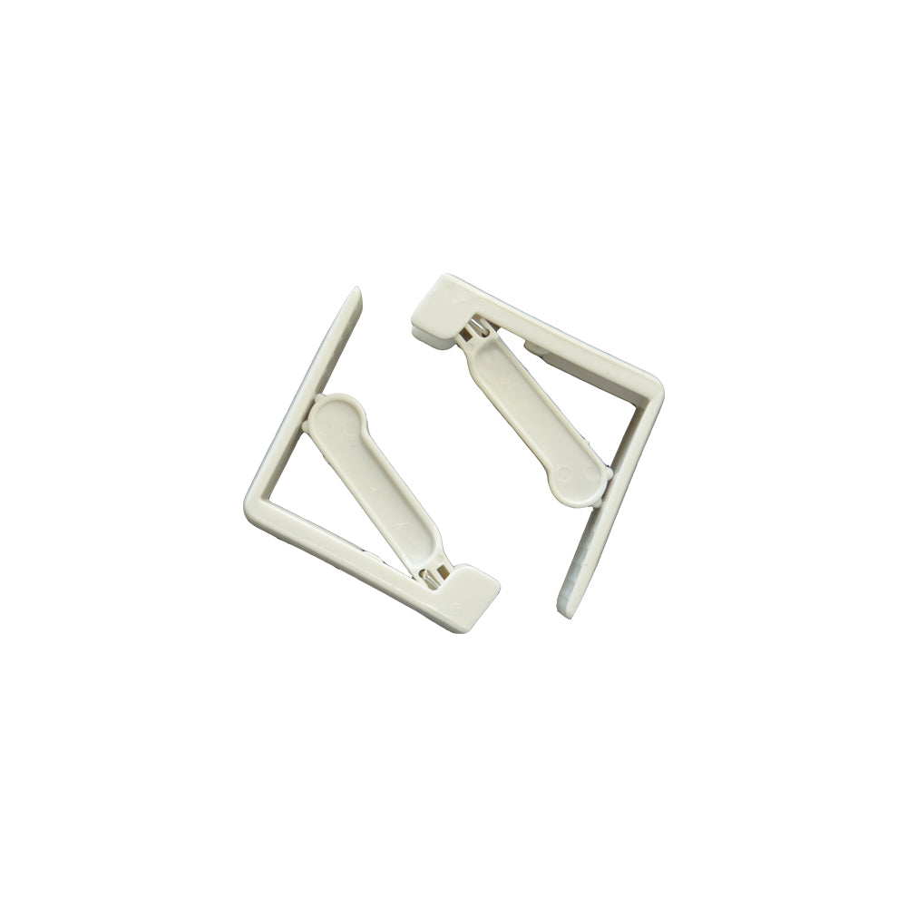 Pack 4 pinÃ§as para toalhas de mesa ajustavel com mola cor branco_0