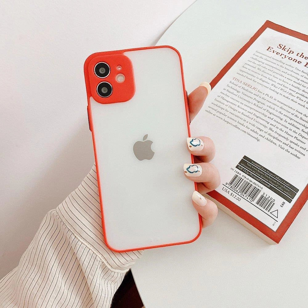 Milky Case silicone flexible translucent case for Samsung Galaxy A22 4G red_2