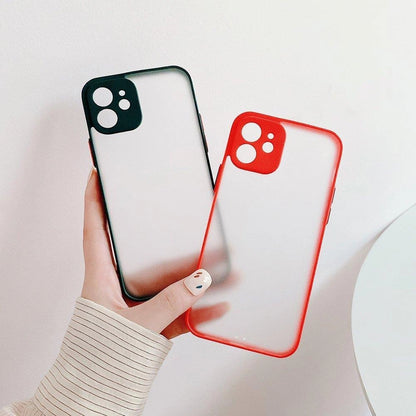 Milky Case silicone flexible translucent case for Samsung Galaxy A22 4G red_4