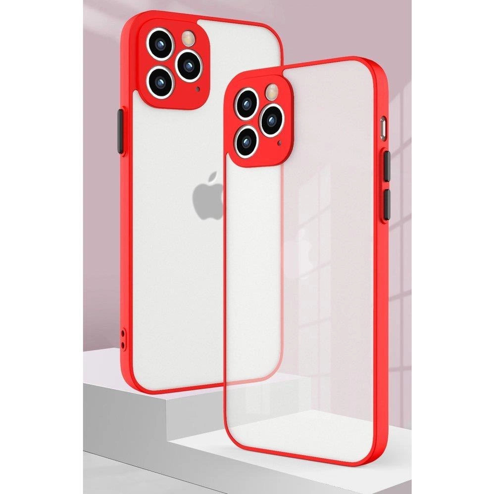 Milky Case silicone flexible translucent case for Samsung Galaxy A22 4G red_5