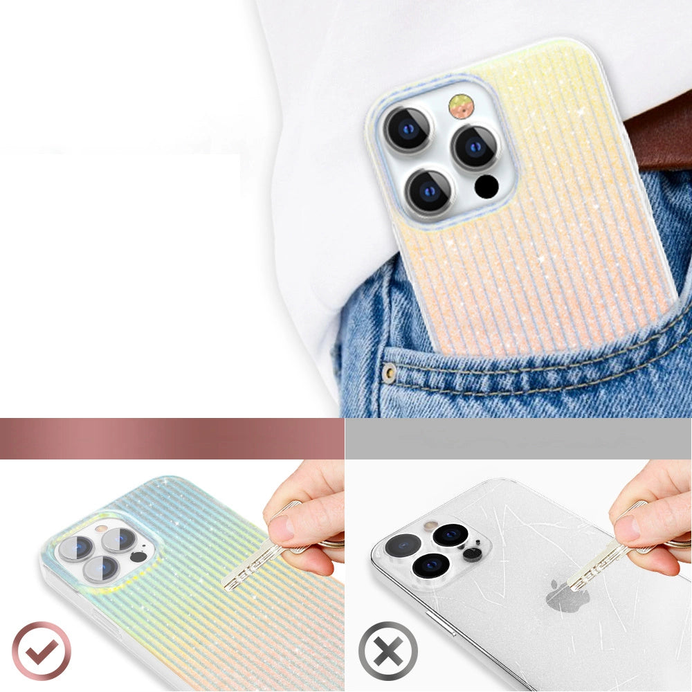 Kingxbar Travel Series luxurious elegant case for iPhone 13 Pro blue-orange (Clouds)_5