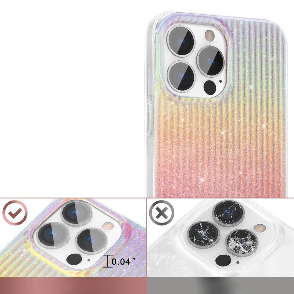 Kingxbar Travel Series luxurious elegant case for iPhone 13 Pro orange (Sunset)_3