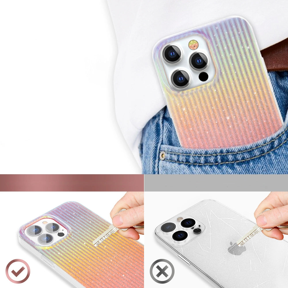 Kingxbar Travel Series luxurious elegant case for iPhone 13 Pro orange (Sunset)_5