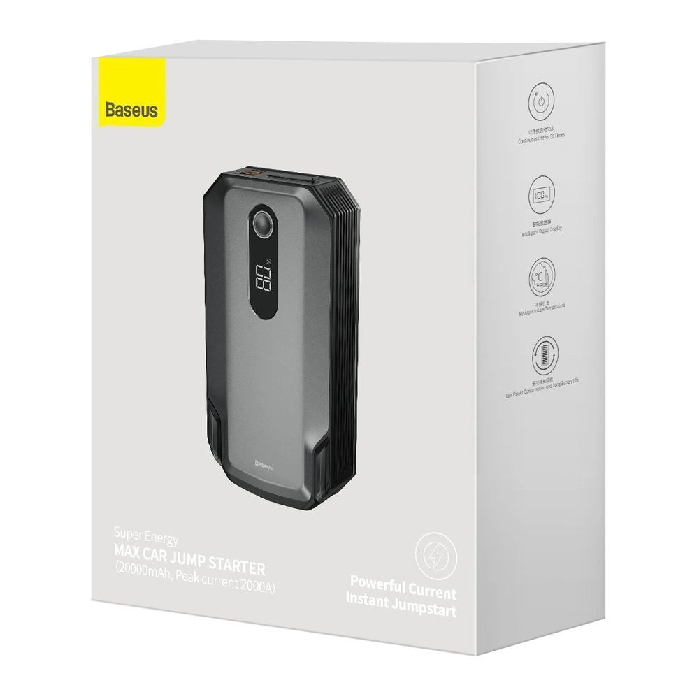 Powerbank / Baseus Super Energy Max Car Jump Starter, 20000mAh, 2000A, USB (Black)_9
