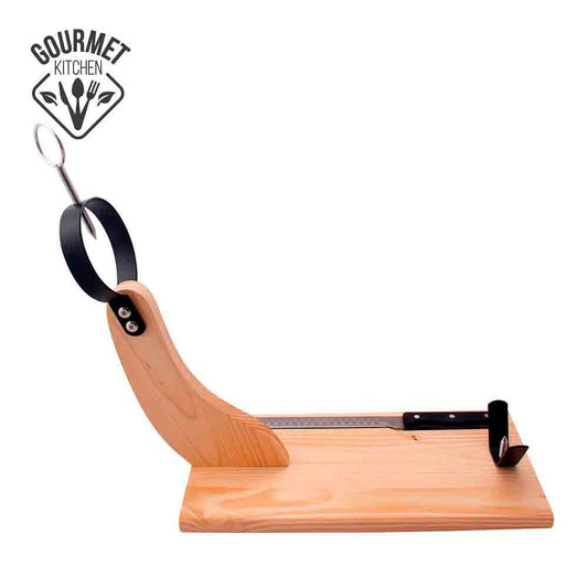 Suporte de presunto madeira de pinho premium com faca incluida gourmet kitchen_0