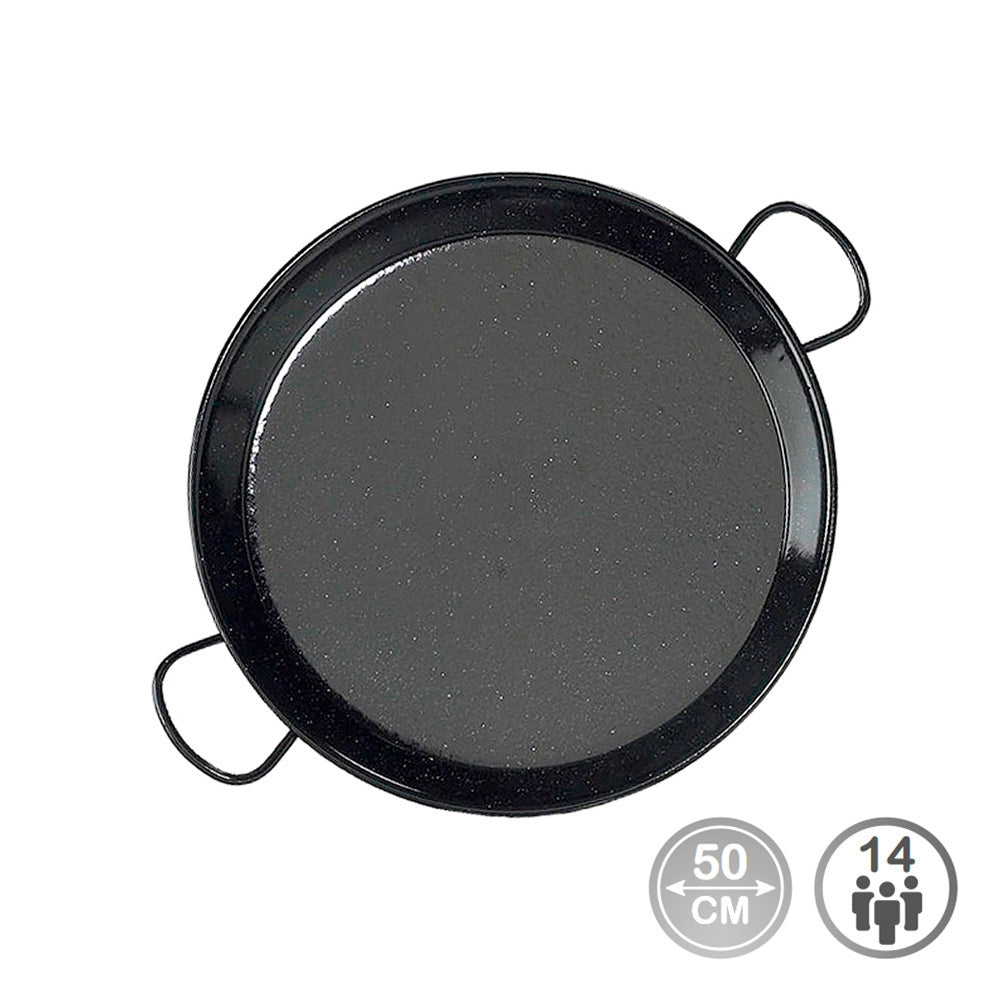 Frigideira para paelha tradicional em aÃ§o esmaltado Ã¸50cm (14 pessoas). vaello_0
