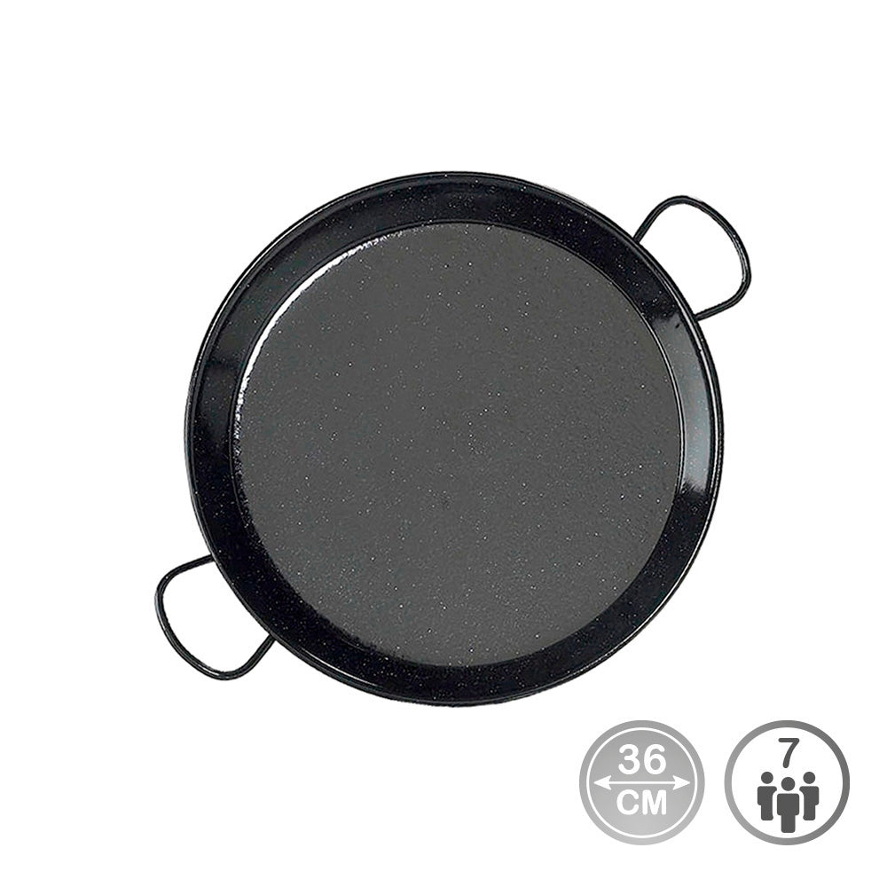 Figideira de esmaltada para induÃ§Ã£o e vitrocerÃ¢mica Ã¸36cm (7 porÃ§Ãµes). vaello_0