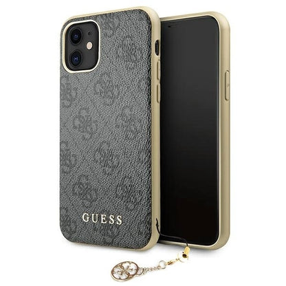 Guess GUHCN61GF4GGR iPhone 11 6.1" / Xr grey/gray hard case 4G Charms Collection_0