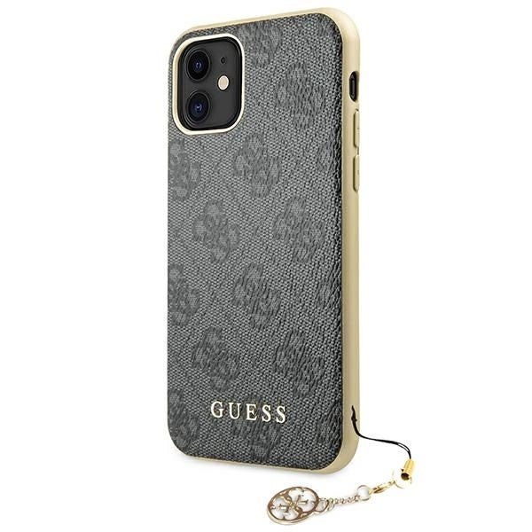 Guess GUHCN61GF4GGR iPhone 11 6.1" / Xr grey/gray hard case 4G Charms Collection_1