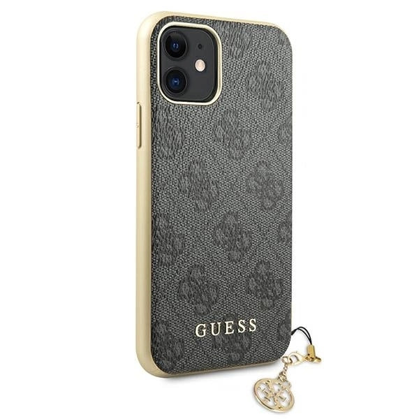 Guess GUHCN61GF4GGR iPhone 11 6.1" / Xr grey/gray hard case 4G Charms Collection_2