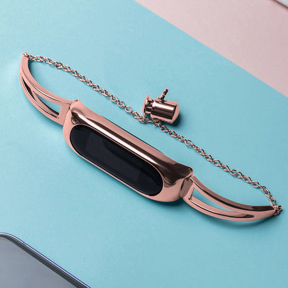 Metal bracelet for Xiaomi Mi Band 3 / 4 / 5 / 6 band strap - pink_5