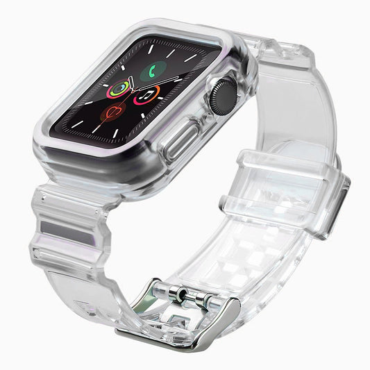 Silicone Band Strap Bracelet Case Strap Light Set for Apple Watch 42mm - Black_0