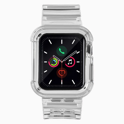 Silicone Band Strap Bracelet Case Strap Light Set for Apple Watch 42mm - Black_1