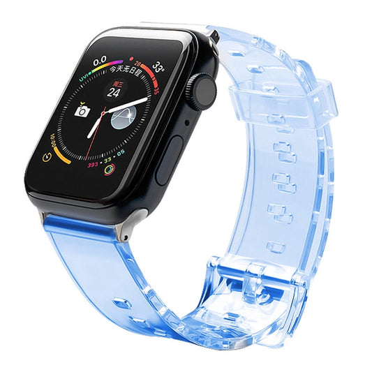 Silicone Strap Bracelet Bracelet Strap Light for Apple Watch 42 / 44 mm - Blue_0