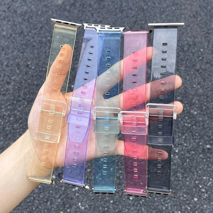 Silicone Strap Bracelet Bracelet Strap Light for Apple Watch 42 / 44 mm - Blue_3