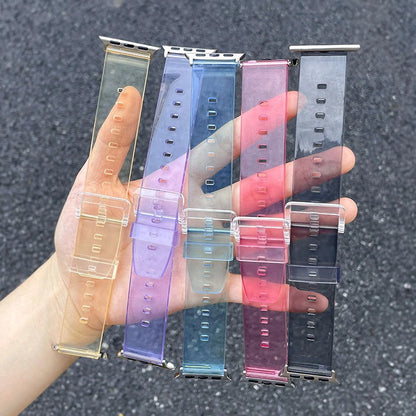 Silicone Strap Bracelet Bracelet Strap Light for Apple Watch 42 / 44 mm - Blue_3