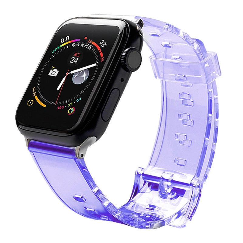 Silicone Strap Bracelet Bracelet Strap Light for Apple Watch 38 / 40 mm - Purple_0