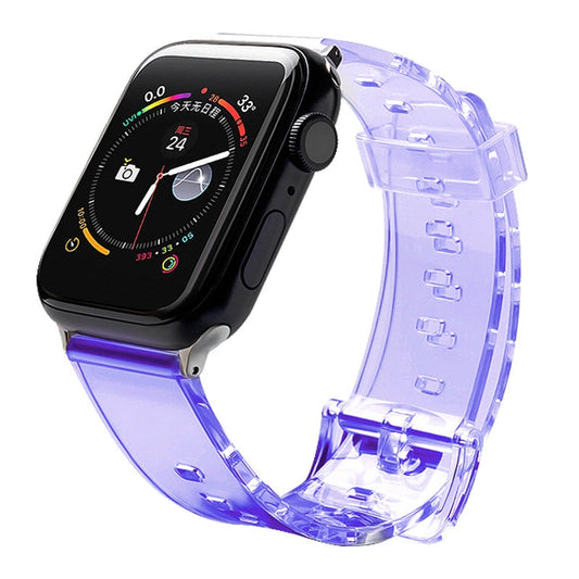 Silicone Strap Bracelet Bracelet Strap Light for Apple Watch 38 / 40 mm - Purple_0