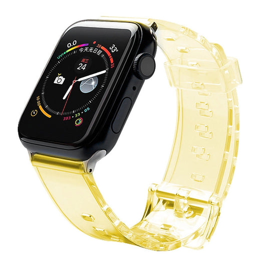 Silicone Strap Bracelet Bracelet Strap Light for Apple Watch 38 / 40 mm - Yellow_0