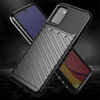 Thunder Case Flexible Tough Rugged Cover TPU Case for Samsung Galaxy A03s black_5
