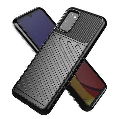 Thunder Case Flexible Tough Rugged Cover TPU Case for Samsung Galaxy A03s black_1