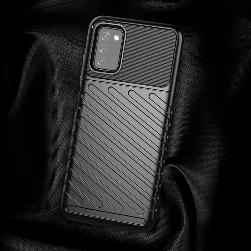 Thunder Case Flexible Tough Rugged Cover TPU Case for Samsung Galaxy A03s black_6
