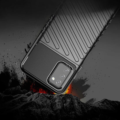Thunder Case Flexible Tough Rugged Cover TPU Case for Samsung Galaxy A03s black_7
