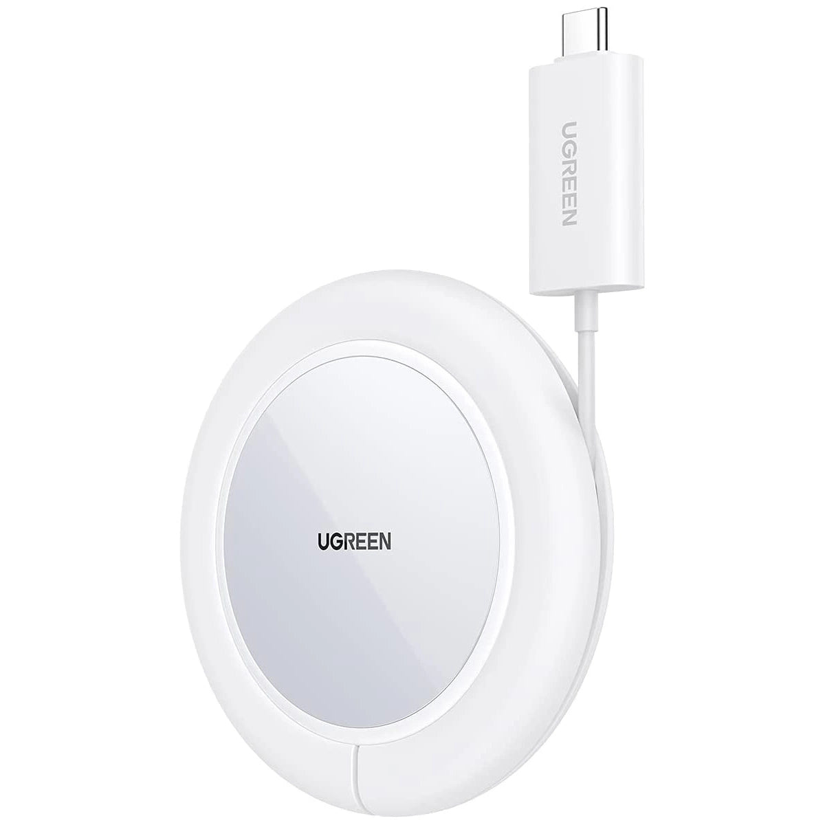 Ugreen CD245 40123 wireless Qi / MagSafe charger 15W with USB-C cable - white_0