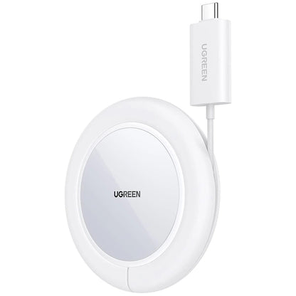Ugreen CD245 40123 wireless Qi / MagSafe charger 15W with USB-C cable - white_0