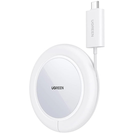 Ugreen CD245 40123 wireless Qi / MagSafe charger 15W with USB-C cable - white_0