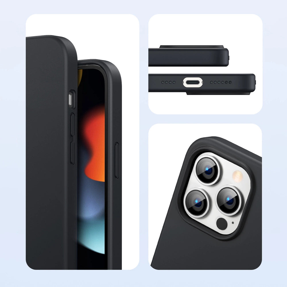 Ugreen Protective Silicone Case rubber flexible silicone case cover for iPhone 13 Pro black_5