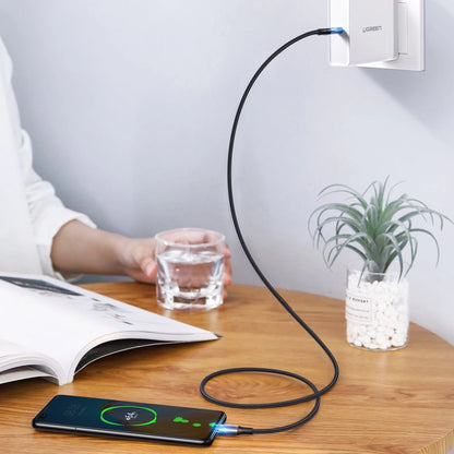 Ugreen US316 90120 USB-C - USB-C PD QC FCP cable 100W 5A 480Mb/s 3m - gray_6