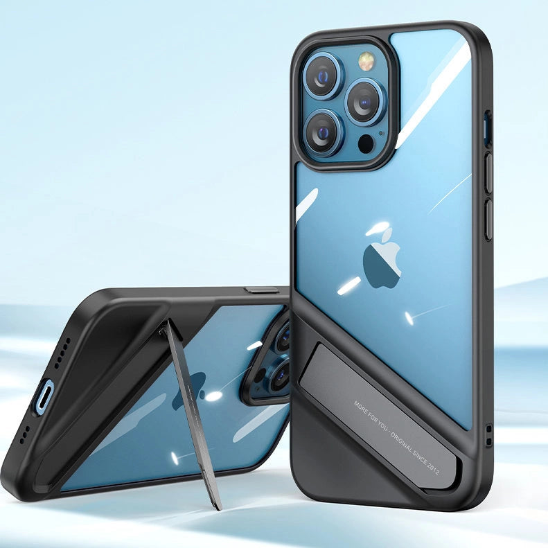 Ugreen Fusion Kickstand Case iPhone 13 Pro Hard Cover with Gel Frame and Stand black (90153)_10