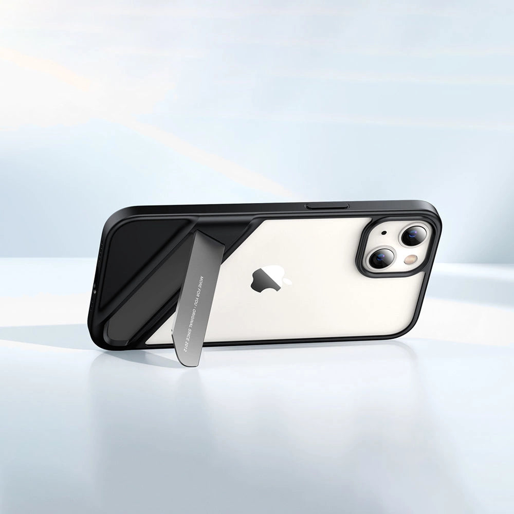 Ugreen Fusion Kickstand Case iPhone 13 Pro Hard Cover with Gel Frame and Stand black (90153)_1